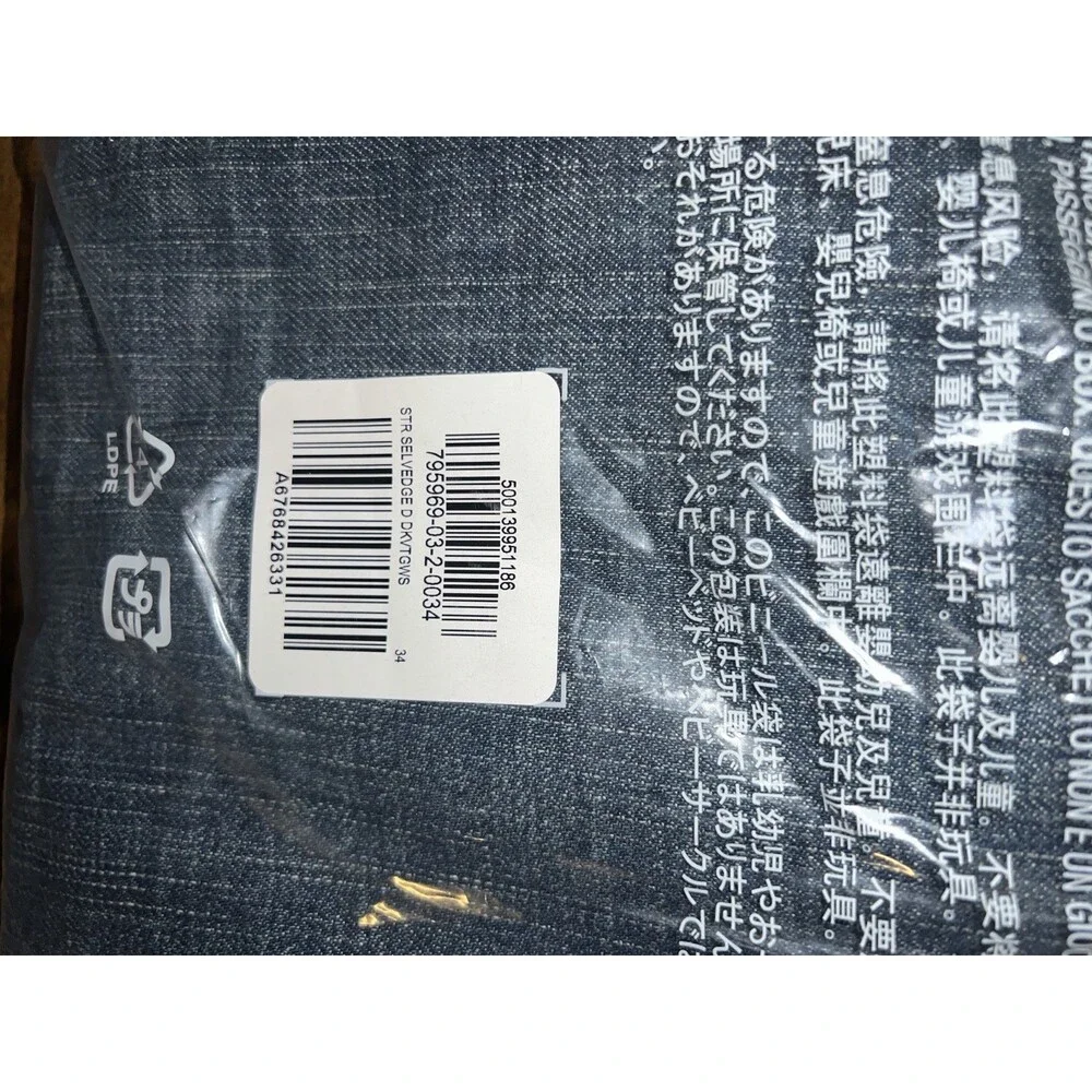 NWT! Banana Republic Straight Selvedge Jeans - Size 34 Dark Wash $180 - Picture 10 of 10